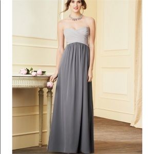 Alfred Angelo Bridesmaids Dress- NEUTRAL Two Toned Grey